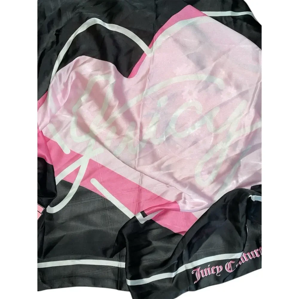 Juicy Couture Logo Silky Large Square Scarf New with Tags